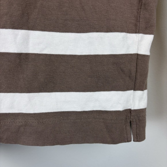 AYR The Early Mornings Striped Top Womens M Brown Ivory - Picture 9 of 12